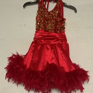 Weissman Red Sequin Kids Dance Costume